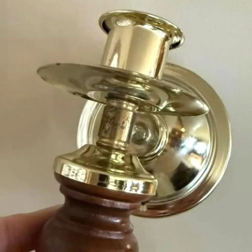 Vtg Cottagecore Home Interiors Homco Candle Sconce Wood Gold Toned Grannycore